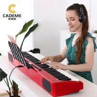 musical instrument portable electric keyboard red 88 weighted key digital piano for adult with lcd screenusb jacksustain pedal