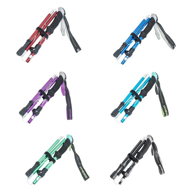 

918E Collapsible Walking Stick Trekking Pole Hiking Travel Anti Shock Alpinism Pole