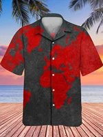 mens summer hawaiian inch shirt 3d printing creative geo pattern oversized xxxxxxl