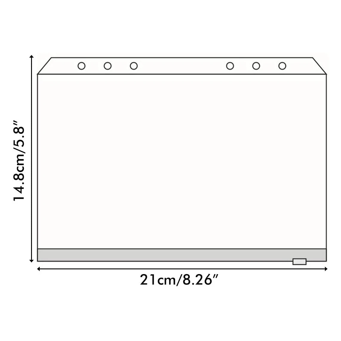12 шт. A5 карманы для переплета папки на молнии с 6 кольцами ноутбука вкладыши сумки
