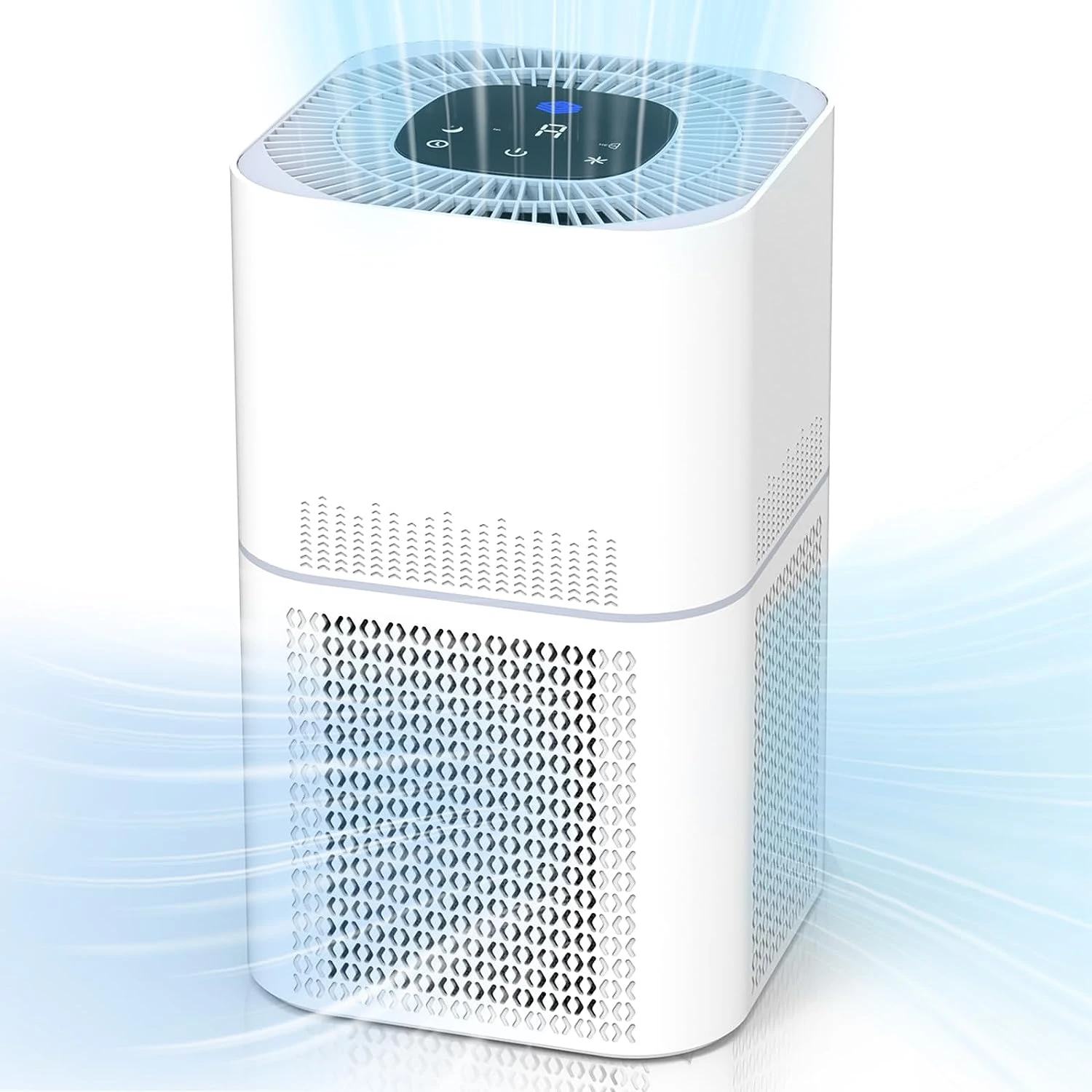 

HEPA Air Purifiers for Home Large Room, CADR 300+m³/h Up to 1290ft² with Air Quality Sensor, H13 True HEPA Filter Remove 99.97