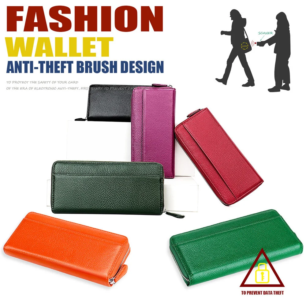 

Luxury Card Holders Women Wallet Female Purse Lady Wallets Blocking Girls Cartera Zipper Money Bag