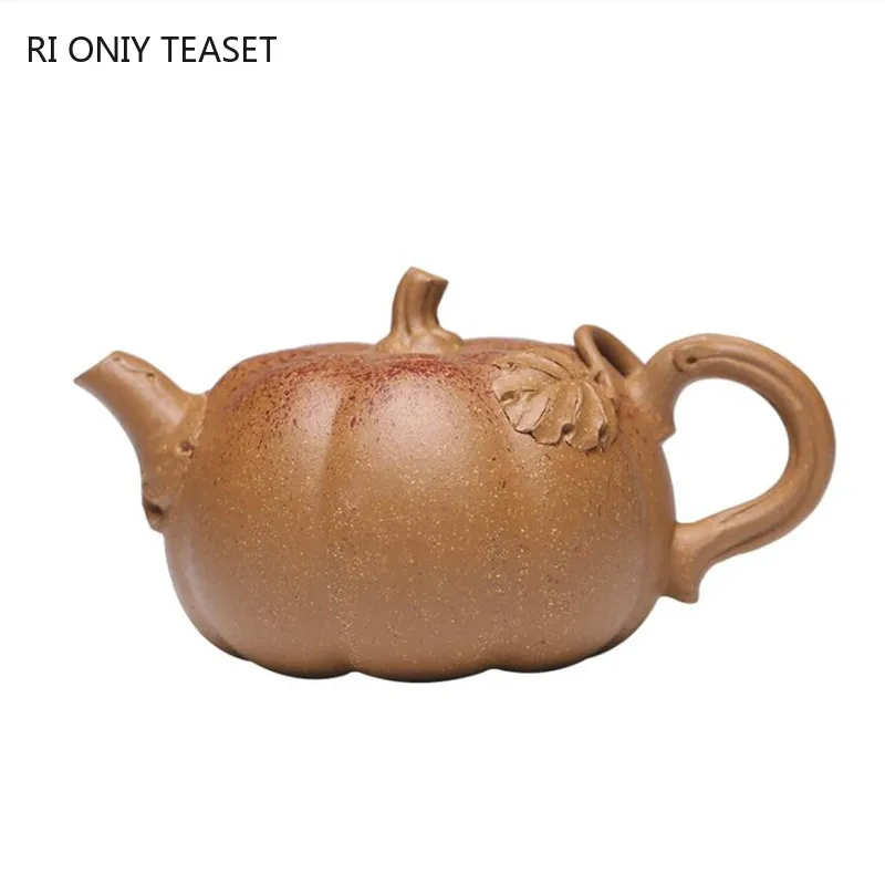 

170ml Yixing High-end Purple Clay Teapot Famous Handmade Pumpkin Model Tea Pot Kettle Chinese Zisha Tea Set Collection Gifts