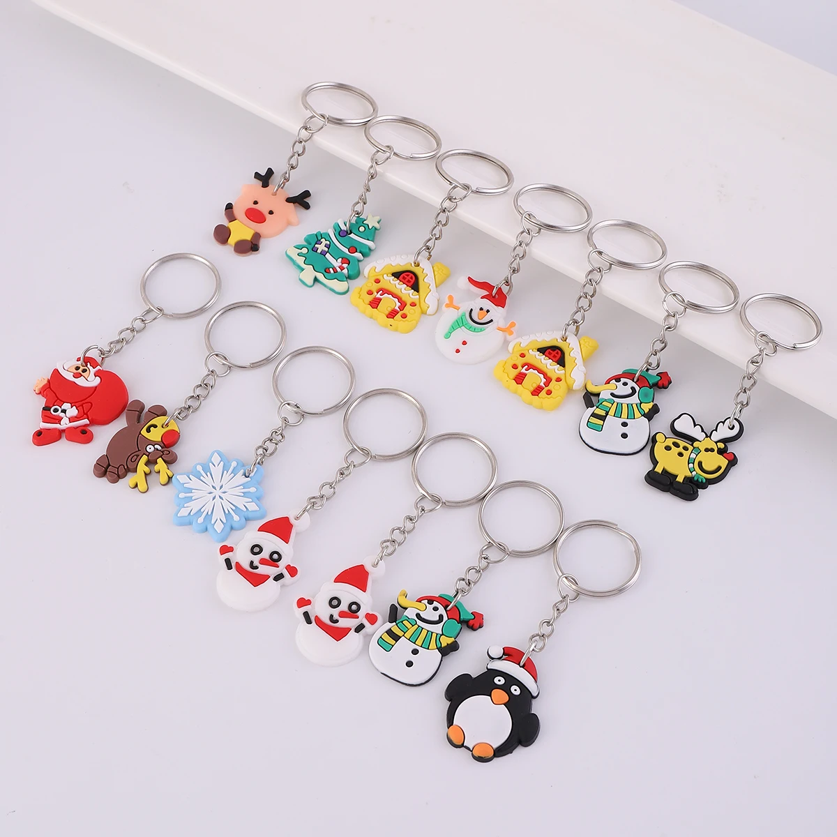 24 шт. брелок для ключей с рождественскими подарками сумка орнаментом Санта-Клаус