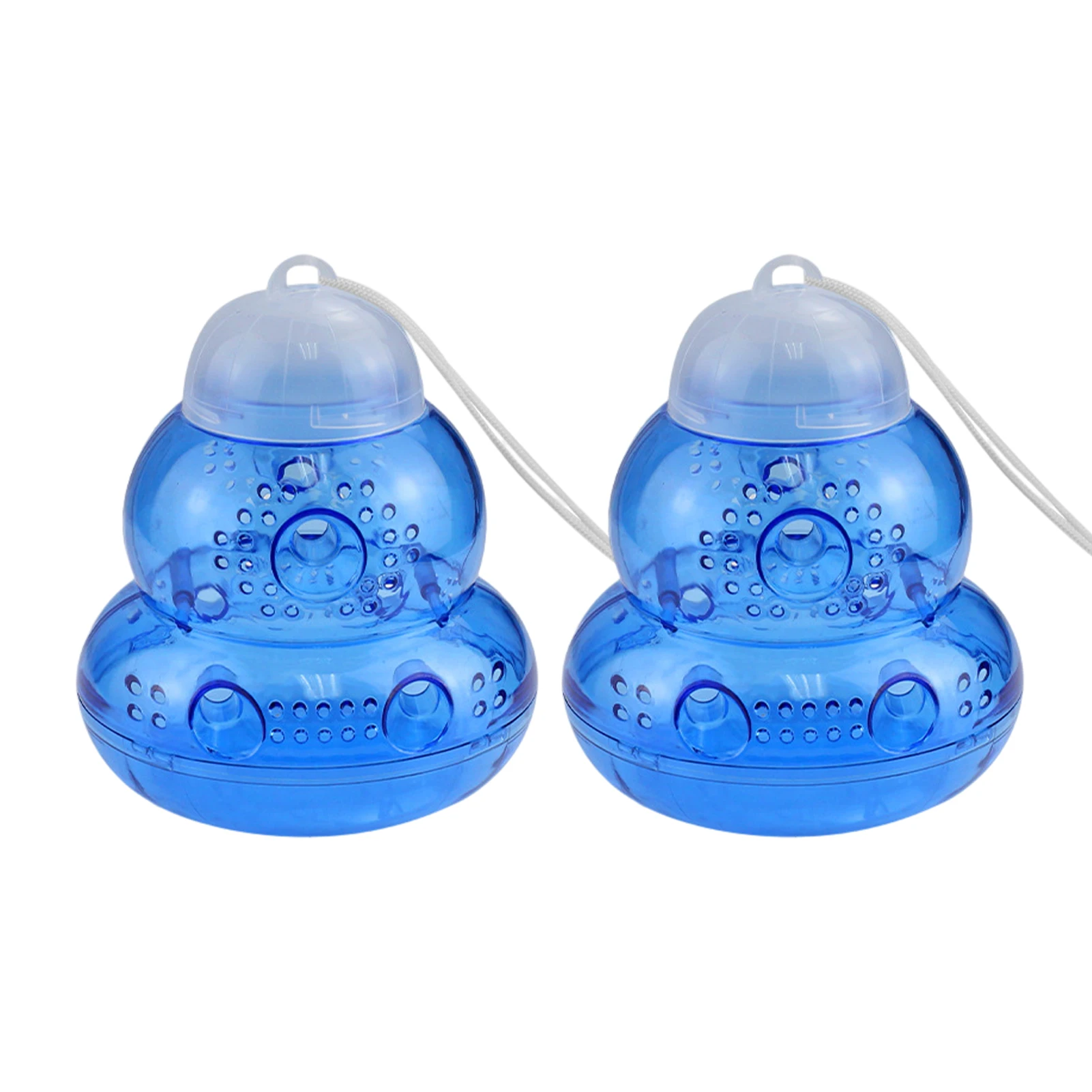 

2pcs Catchers Flies Plastic Bee Repellent Leakproof Home Outdoor Hanging Wasp Trap Yellow Jacket Carpenter Reusable Hornet Blue
