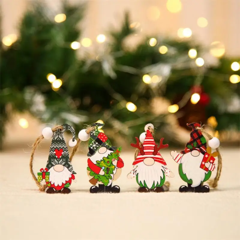 9/12 шт. рождественские гномы деревянный кулон подвесная елка украшение Navidad Новый