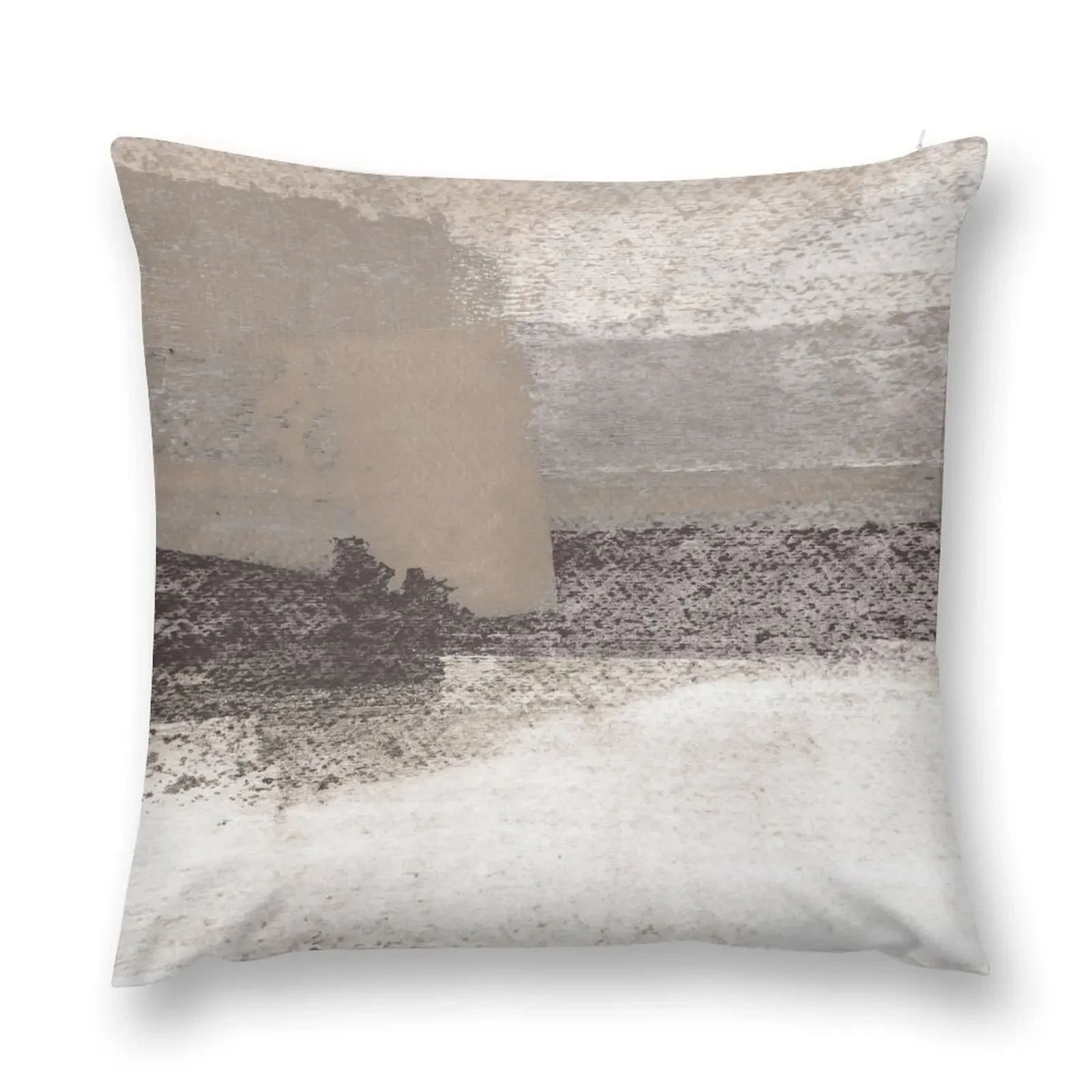 Серо-коричневый и угольно-серый горизонтальный современный абстрактный рисунок