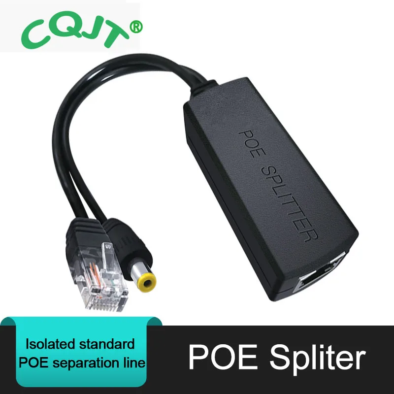 

CQJT PoE разветвитель 48 В до 12 В POE разъемы разветвитель-удлинитель инжектор IEEE802.3af/at 10/100 м для Hikvision POE разветвители