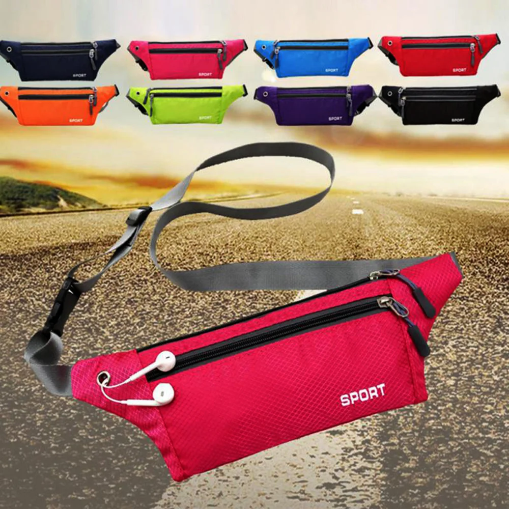 

1pc Professional Running Zip Bag Waterproof Sports Chest Shoulder Bags Belt Bum Pouch Unisex Waistbag Hiking Outdoor Accessories