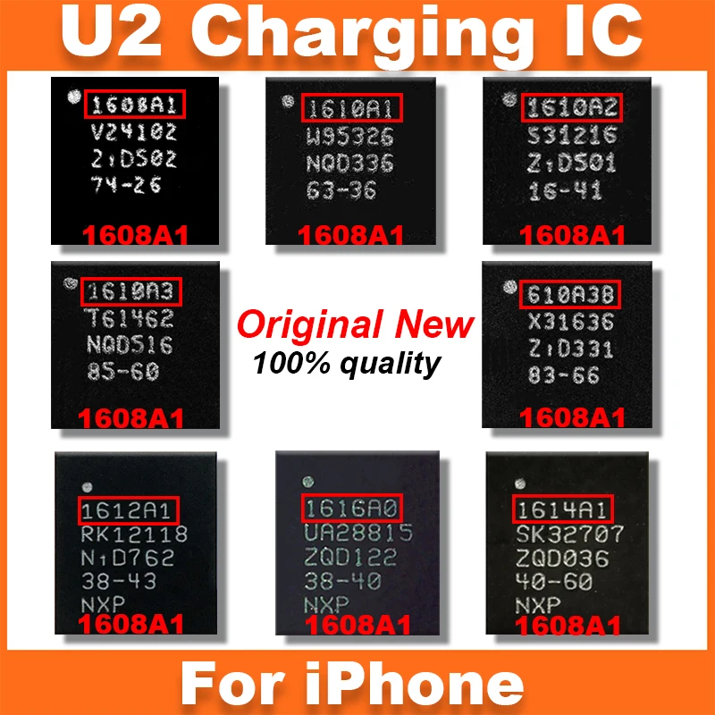 

New U2 USB Tristar IC 610A3B 1612A1 1614A1 1610A3 1616A0 1610A2 1610A1 1608A1 For iPhone 13 12 11 X XS Max XR 8 Plus 7G BGA Chip