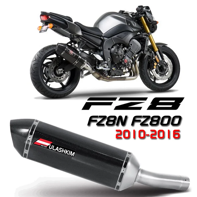 FZ8 Слип-он выхлопной для Yamaha Fazer FZ8N FZ800 2010-2016 глушитель мотоцикла трубы среднего