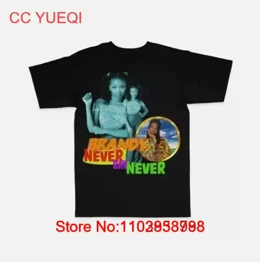 Футболка Brandy Norwood Never для мужчин и женщин хлопковая черная футболка S-5XL