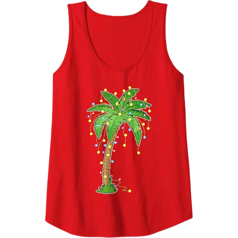 Рождественские огни Пальма Пляж Забавный тропический рождественский подарок