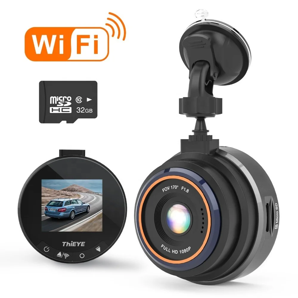 

ThiEYE Dash Cam Safeel Zero+ 170 Degree Wide Angle Mini Dashcam WiFi APP Control G Sensor 1080P Car Camera DVR Car Black Box