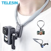 telesin smartphone chest mount soft silicone magnetic neck hold quick release for gopro insta360 osmo action eken iphone samsung