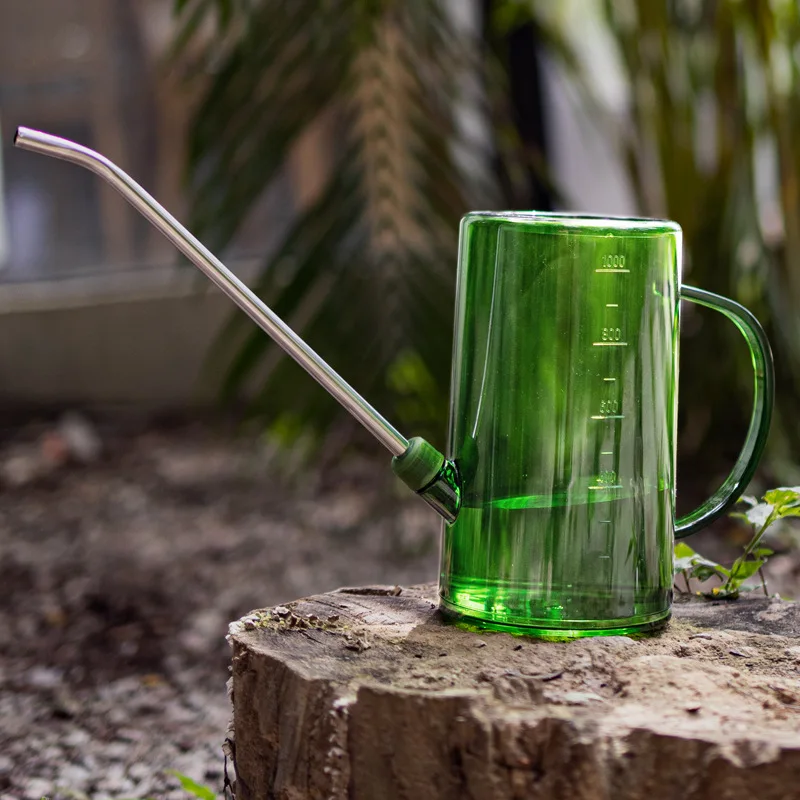 

Plastic Watering Can, Long spout, Gardening, Potted Watering, Translucent Appearance, Marked with Scale for Plant, Flower