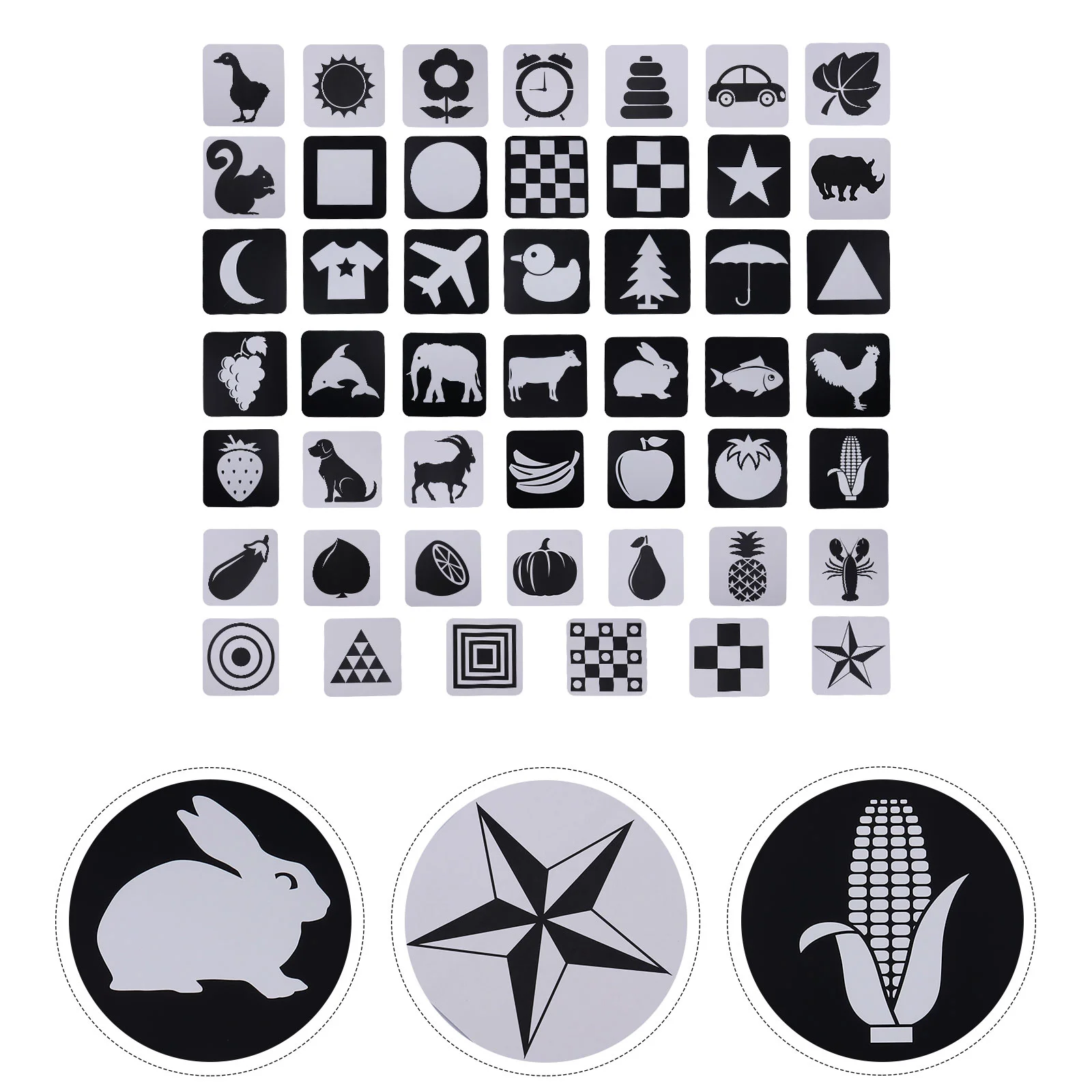 

Baby Flash Visual Black White Learningeducational High Contrastflashcards Colornewborn Early Game Flashcard