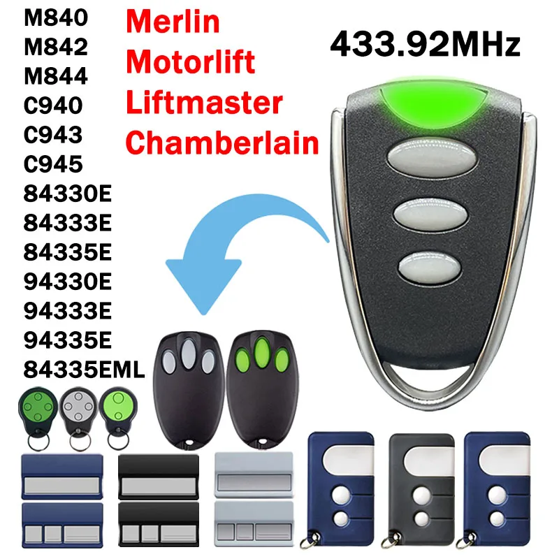 LiftMaster 84330E 84333E 84335E 94330E 94333E 94335E 84335EML Merlin C945 C940 C943 M840 M842 M844 Пульт дистанционного