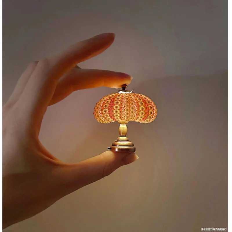 

DIY Creative Mini Sea Urchin Night Light For Children'sTabletop Small Table Light For Girls' Room Bedroom Decoration Gifts