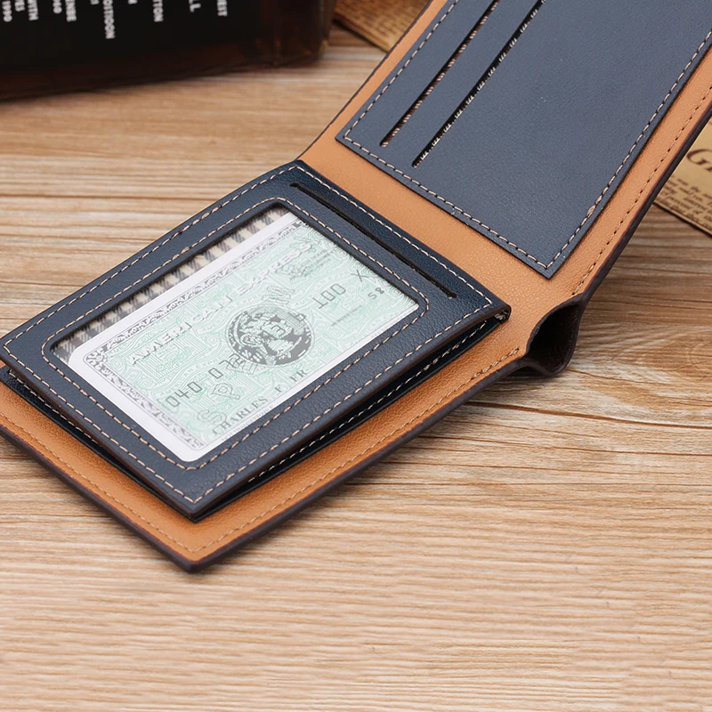 New Fashion Men's Leather Wallet Short Male Purses Currency Credit Card Holder Men's Wallet Money Bag Gift for Men