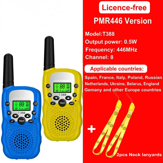 Children's Walkie Talkie Kids Mini Toys Handheld Transceiver 3KM Range UHF Radio Lanyard Interphone Talkie Walkie Baby Gift