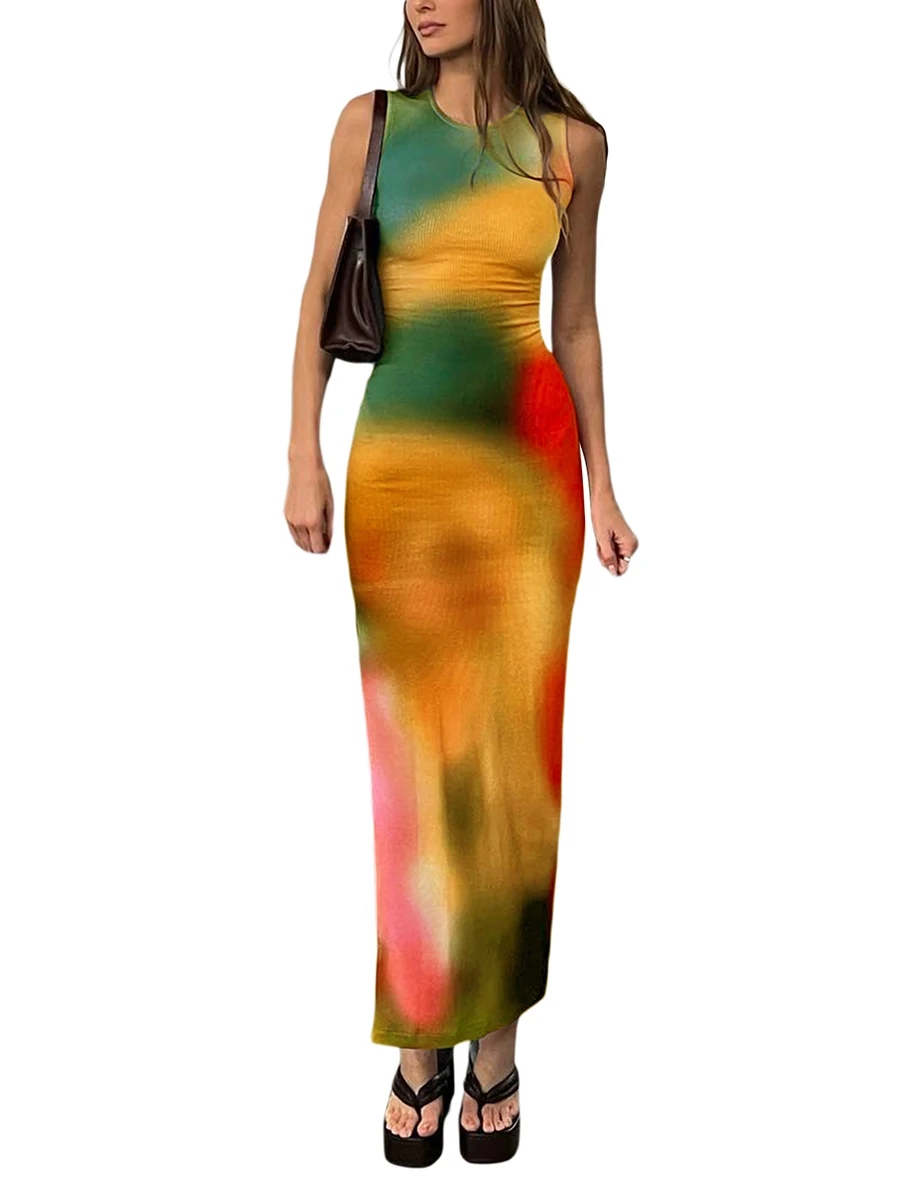 

Women's Off Shoulder Floral Tube Maxi Dresses Elegant Sleeveless Bodycon Dress Sexy Cocktail Party Summer Long Dress