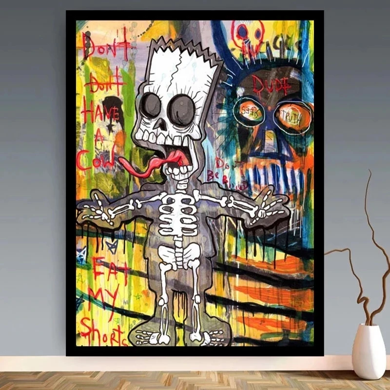 

Spoof Dengeki Cartoon Abstract Watercolor Poster And Print Canvas Decorative Street Drawing Painting Used For Room Decor Cuadros