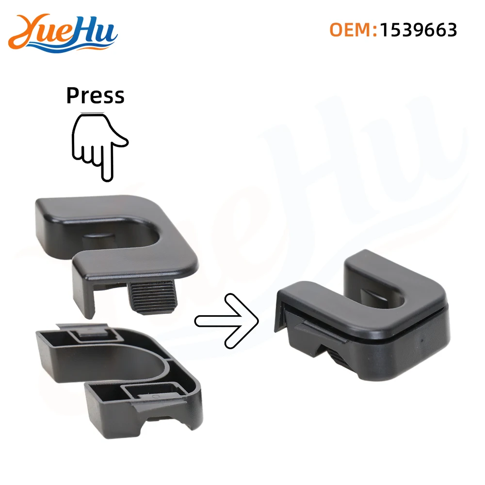 Фото YUEHU 10 шт. 1539663 Клипса для полки багажника, совместимая с Ford Fiesta Mk7 Mk8, MCamooer 015532109E Кронштейн крышки багажника для Focus №3