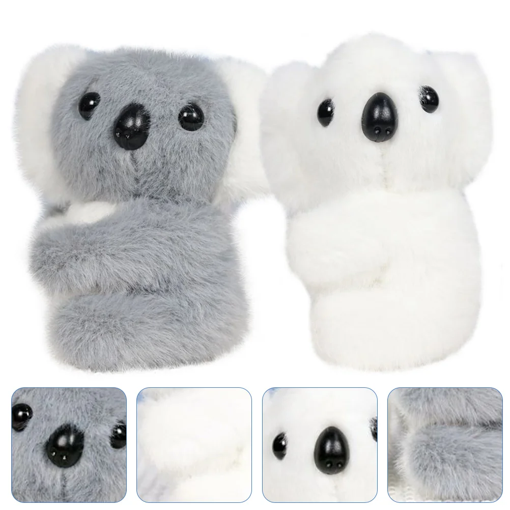 

2 Pcs Car Key Chain Koala Pendant Mini Bear Keychains for Women Cute Plush Keys Bag Charms Miss