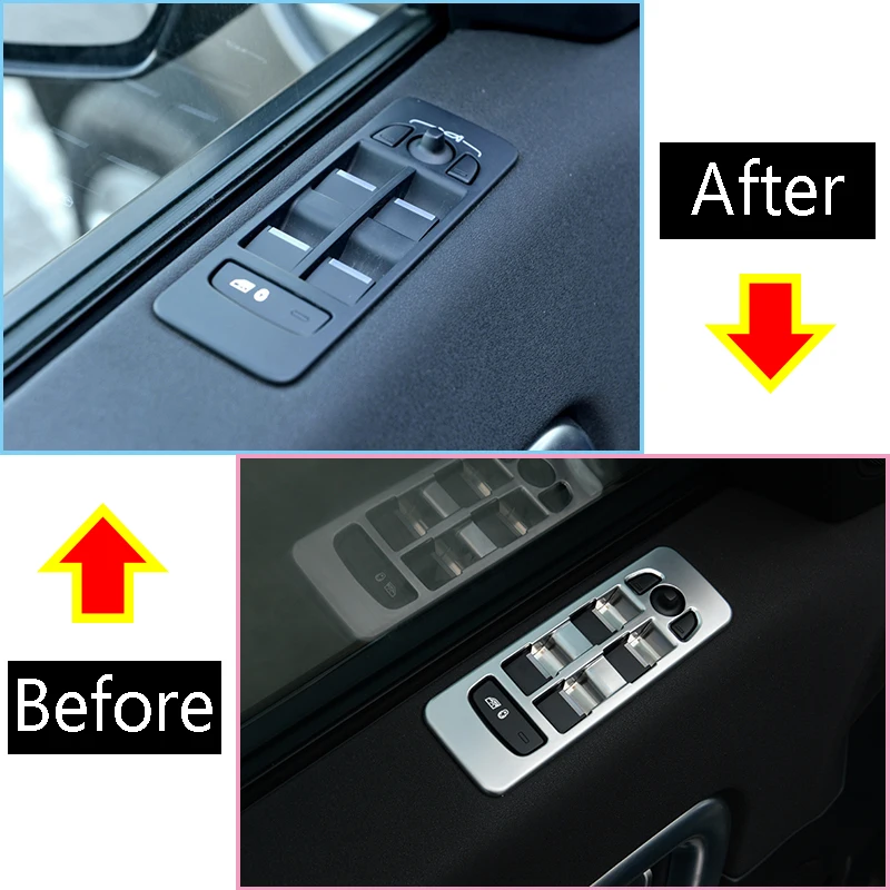 

7 цветов Abs пластиковый стеклоподъемник переключатель Панель рамка Крышка обшивка для Land Rover Discovery Sport L550 2015 -2020 автомобильные аксессуары