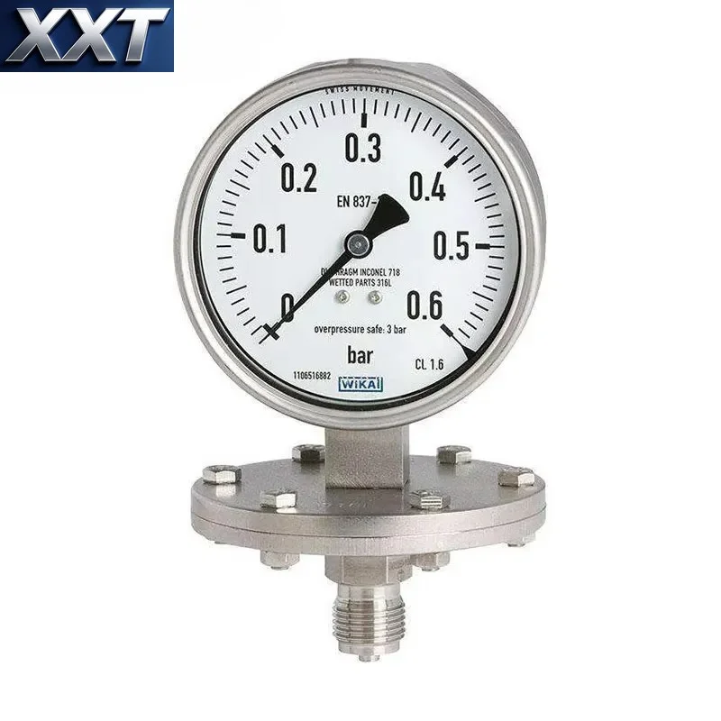 Фото Высокоточный ударопрочный манометр XXT 0-1.6 МПа из нержавеющей стали 316L №3