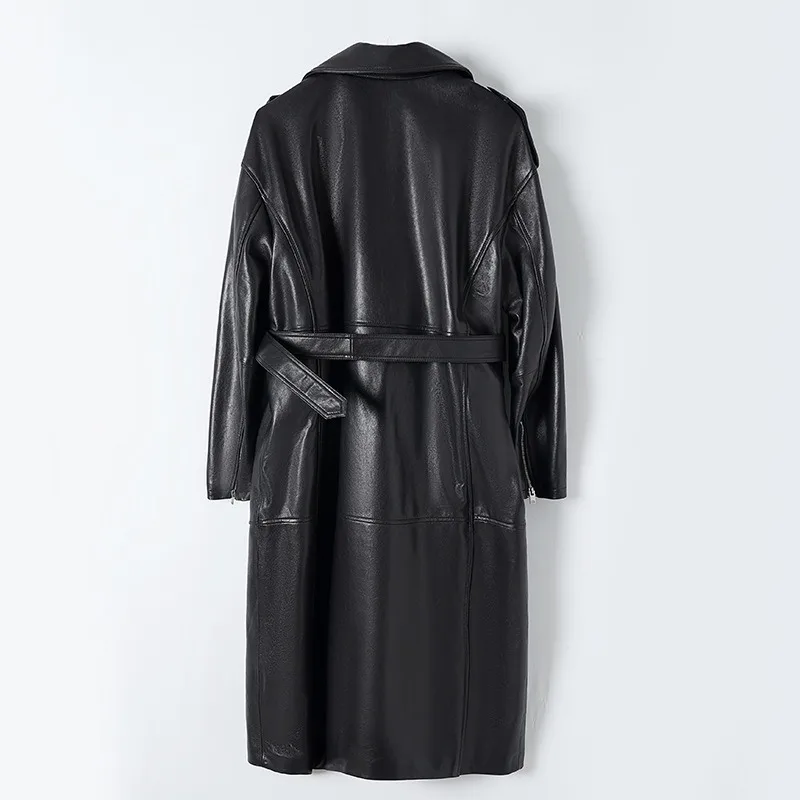 2024 новая стильная кожаная куртка из овечьей кожи растительного дубления