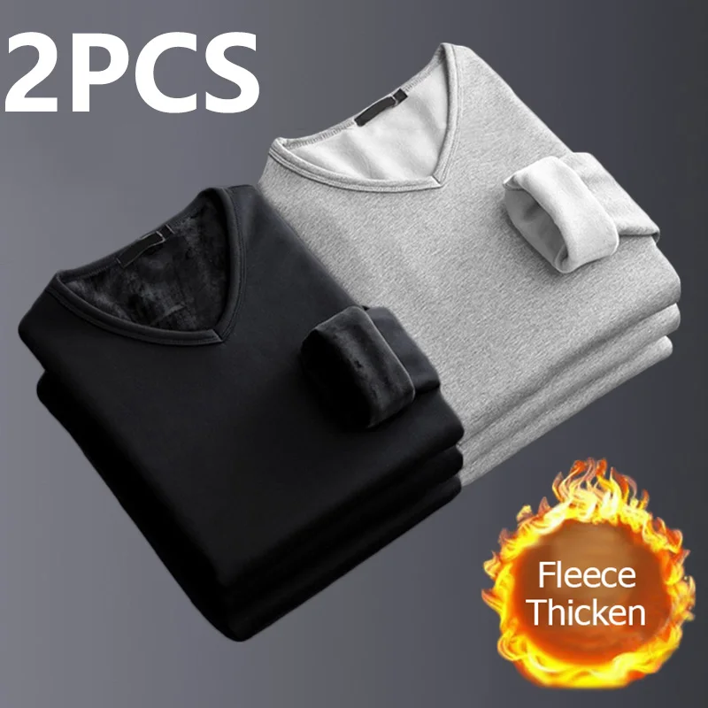 Alobee 2025 Мужская блузка Мягкая футболка винтажная с длинным рукавом V-образным