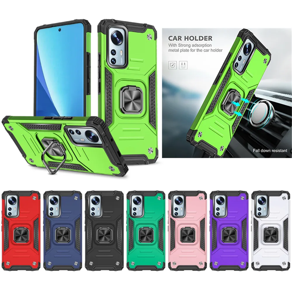 

Case For Xiaomi 12 Lite Shockproof Armor Ring Stand Holder Cover For Xiaomi 12 Lite Pro 12S Pro 12X Xiaomi12X Xiaomi12Pro 5G