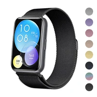 band for huawei watch fit 2 strap stainless steel magnetic watchband accessories correa bracelet huawei watch fit2 new strap