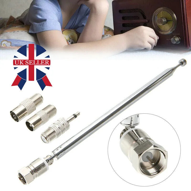 

Радиоантенна, телескопическая DAB FM-антенна с 3 адаптерами Hi-Fi AV-приемник, мини-система F, разъем для радио, запасные части