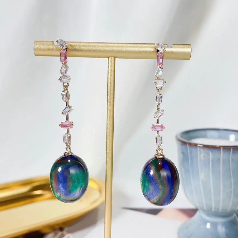 

Bilincolor Fashion Long Simple Dangling Earring for Women