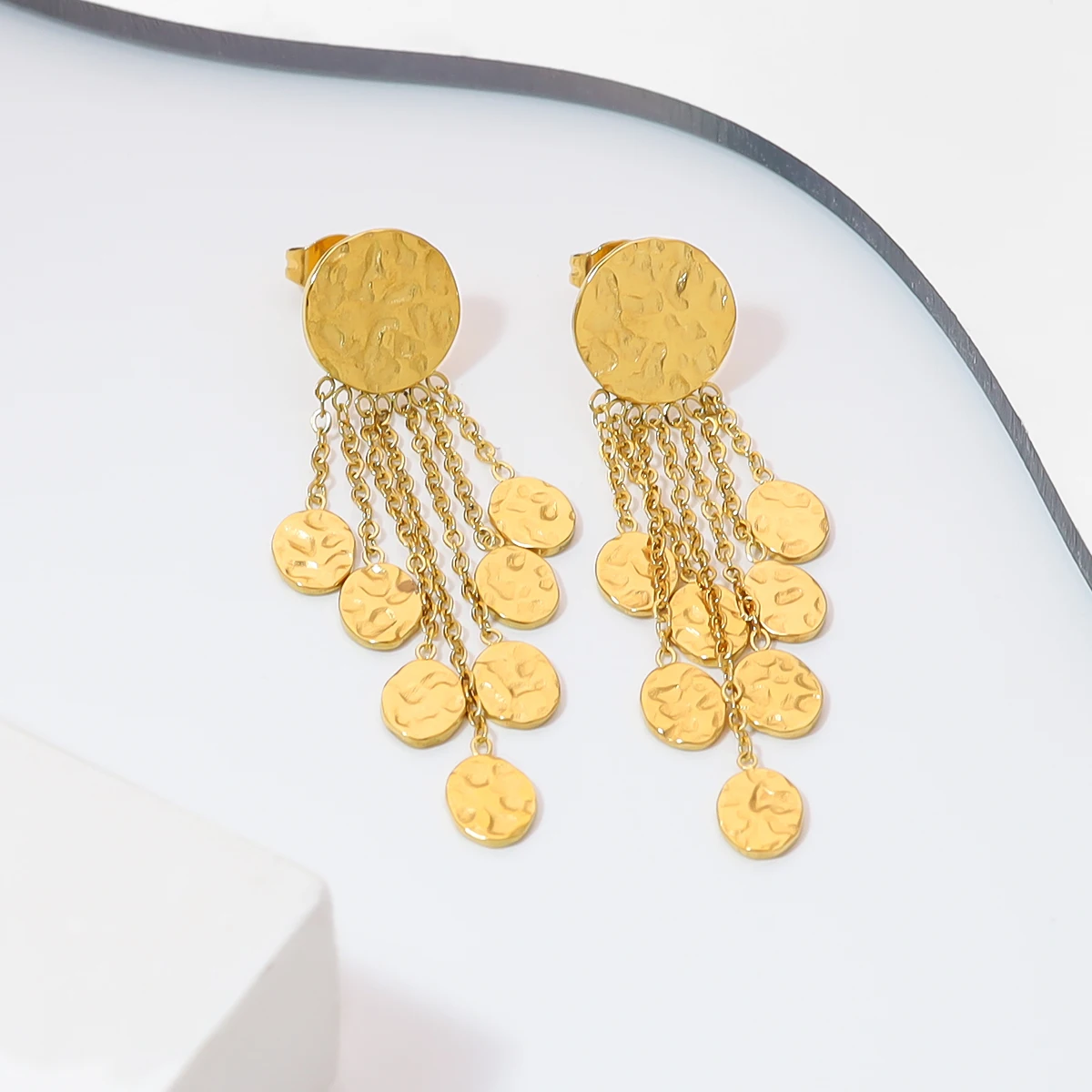 WILD &amp FREE Новая 18 - каратная позолоченная нержавеющая сталь с нержавеющими ушами