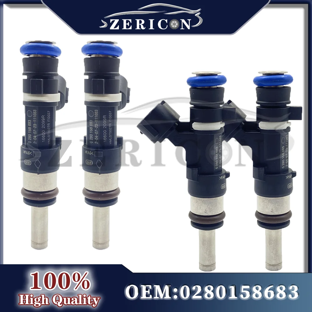 

4 шт., 0280158683 новые форсунки для топлива для RENAULT DUSTER 2011 л-2016, высококачественные детали автомобильного двигателя