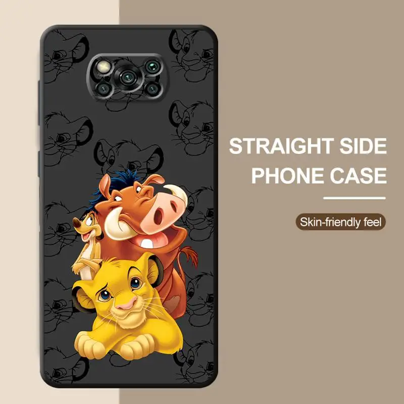 phone Cases for Mi Poco X3 NFC M5 X4 GT case 14 12T 11 9C F5 C40 10T Pro x3 funda Antiscratch cover Disney The Lion King Simbas