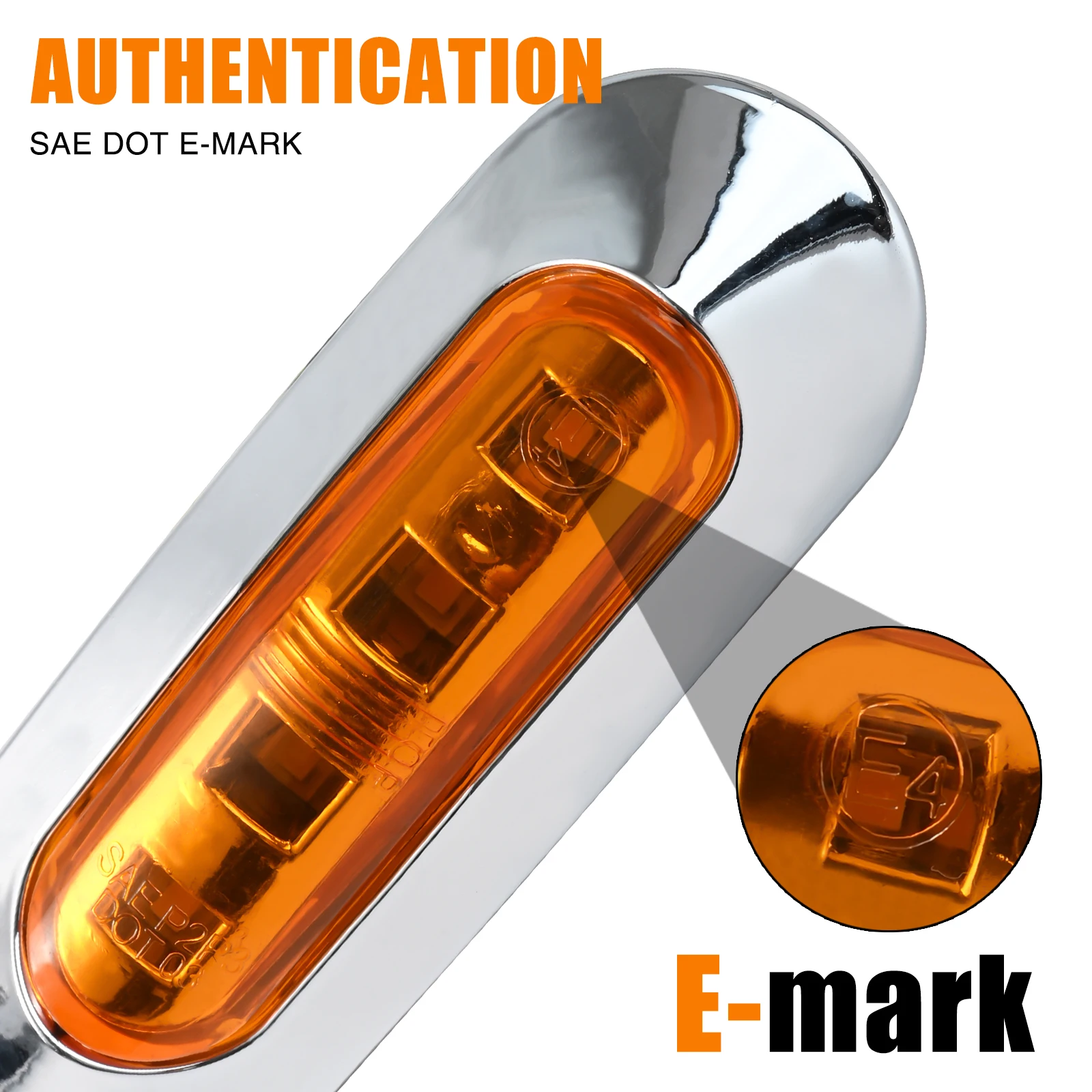 4x Янтарный 12 В-24 В 4 светодиодных боковых габаритных индикатора спереди и сзади