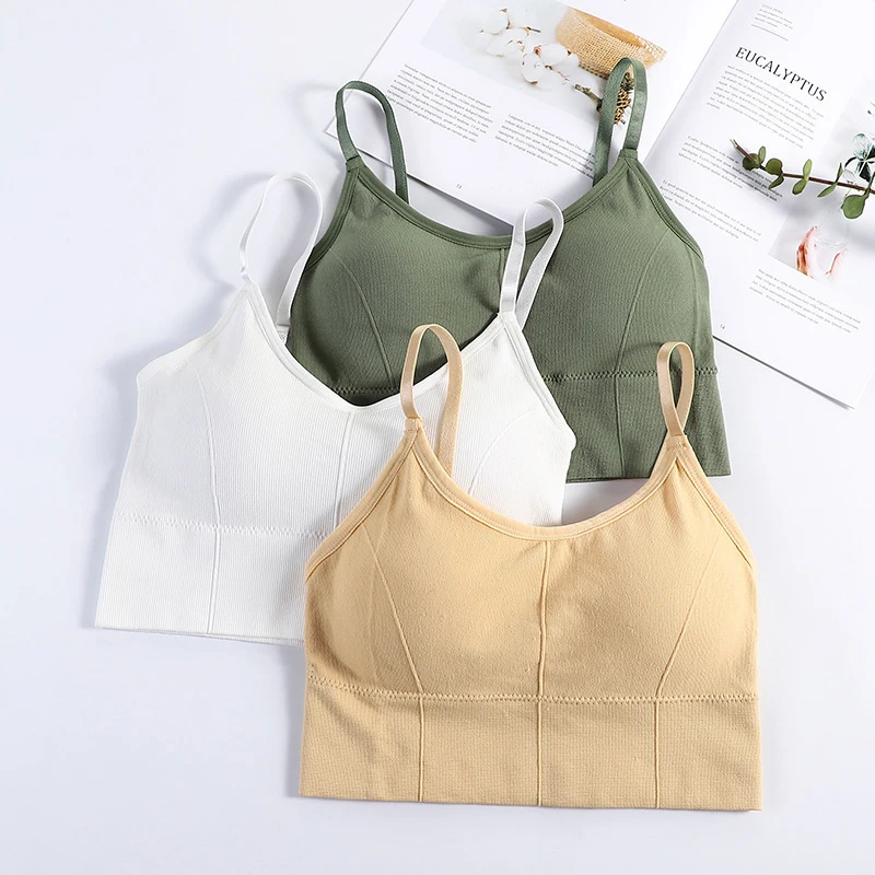 

2pcs / Cotton Underwear Women's Bra Tube Tops Fashion Push Up Bra Girl Sports Tank Up female Crop Tops Sexy Lingerie