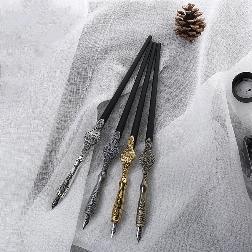 1 шт. металлическая резная ручка для рукоделия Античная каллиграфии