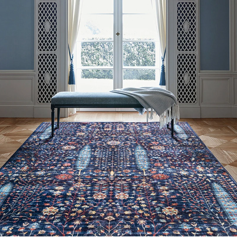 Персидский ковер в богемном скандинавском стиле подходит для входной двери