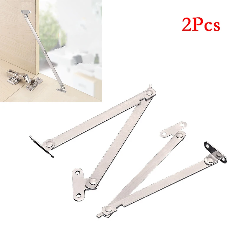 

Movable Lift Up Support Silver Screws Lifter Bookcase Cabinet door Home Hardware 2pcs Stainless Steel Cabinet Door Durable