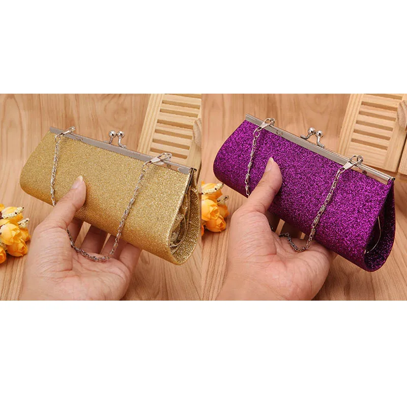 

Women Glitter Clutch Purse Evening Party Wedding Banquet Handbag Shoulder Bag