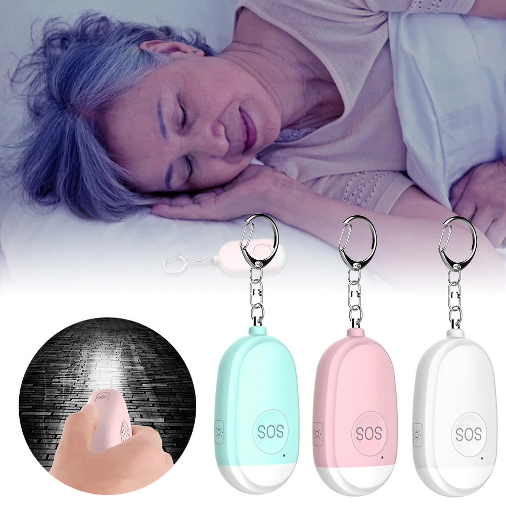 

130 dB Personal Alarm Self Defense Alarm Keychain with Flashlight USB Rechargeable Emergency Siren for Women Kids Elderly