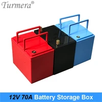 turmera 12v 70a ups battery storage box with handheld m8 screw hole for 3 2v 70ah 90ah lifepo4 batteries solor energy system use