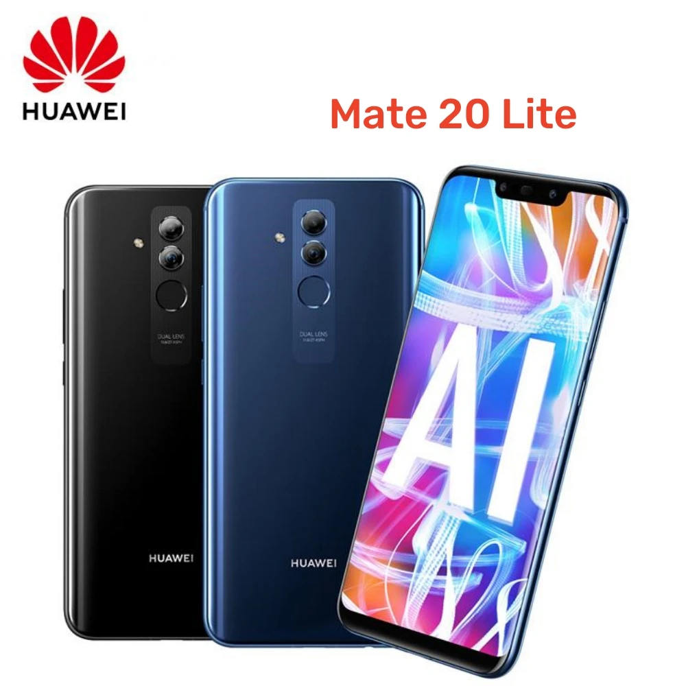 Original HUAWEI Mate 20 Lite Smartphone Android 6.3 inch 24MP+20MP Camera 4+64GB Mobile phones 4G Google Play Store Cell phone