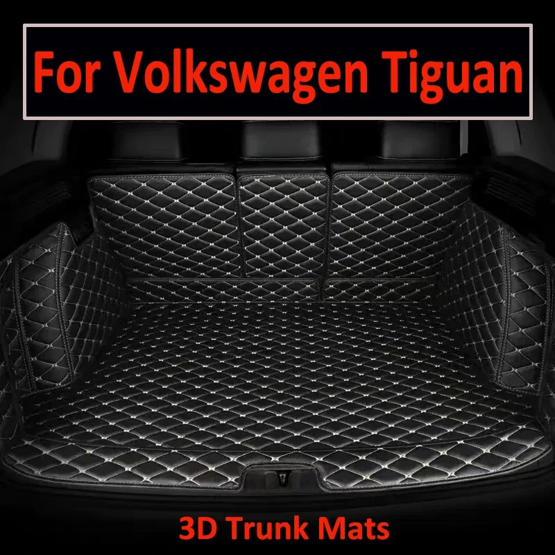 Кожаные коврики в багажник автомобиля на заказ для Volkswagen Tiguan 2009-2021 коврик заднего